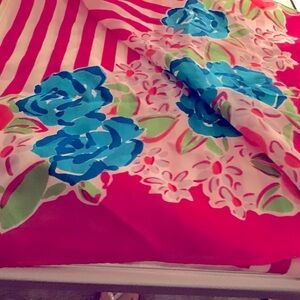 Beautiful silk scarf vibrant florals great colors